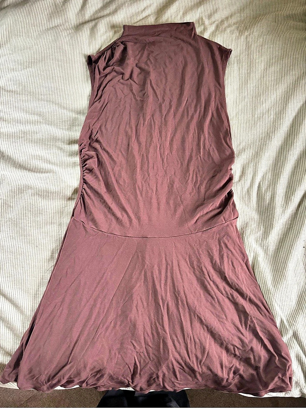Old Navy Gathered Mock-Neck Drop-Waist Mini Dress Purple